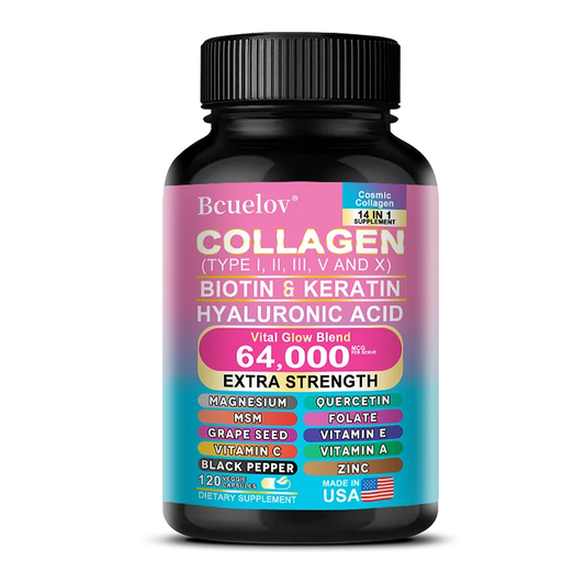 Collagen + Biotin + Keratin + Hyaluronic Acid - 4 in 1 Beauty Supplement